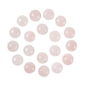 Fashewelry 50Pcs Natural Rose Quartz Cabochon Stone Half Round Beads 10mm Tiny Flat Back Gemstone Chakra Healing Crystal Cover Cabs for Jewelry Making - color: 3-Rose Quartz, size: 10x4~5mm