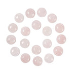 Fashewelry 50Pcs Natural Rose Quartz Cabochon Stone Half Round Beads 10mm Tiny Flat Back Gemstone Chakra Healing Crystal Cover Cabs for Jewelry Making - color: 3-Rose Quartz, size: 10x4~5mm