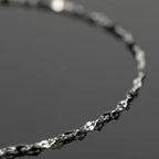 UMAOKANG 16.4 Feet Jewelry Making Chains Stainless Steel Chain Bulk DIY Necklace Supplies Black Enamel Lip Chain with Jewelry Findings - color: Steel-Black