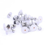 80pcs Stainless Steel Screw Back Earring Posts 8mm Pad Flat Bezel Blanks DIY Studs for Jewelry Making Supplies