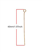 Shapenty 200PCS Mini Metal Wire Eyepins Beading Small Open Eye Head Pins Needles Bulk for DIY Craft Bead Earring Pendant Necklace Bracelet Jewelry Charm Finding Making (40mm/1.57Inch, Gold) - color: Gold, size: 40 mm