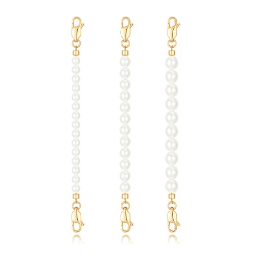 FAMARINE Gold Silver Necklace Extender Chains for Women - color: gold E
