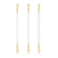 FAMARINE Gold Silver Necklace Extender Chains for Women - color: gold E