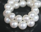 60pcs Adabele AAA Grade 6mm Natural Shell Pearl Loose Round Beads Freshwater Mother of Pearl Nacre 15 inch (Pearl White) for DIY Craft Jewelry Making SP6-1 - color: Pearl White, size: 6mm (60pcs/1 Strand)