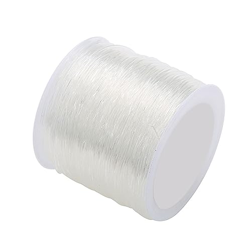 2 Rolls Elastic Crystal String Cord Clear Bracelets String Stretchy Beading Thread String Crafting Transparent Thread Necklace Jewelry Making Cord 0.5 mm