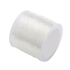 2 Rolls Elastic Crystal String Cord Clear Bracelets String Stretchy Beading Thread String Crafting Transparent Thread Necklace Jewelry Making Cord 0.5 mm