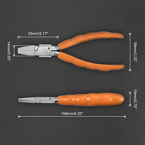 6 Inch Stainless Steel Flat Pliers - Eyeglasses Repair & Adjustment Tool with Nylon Jaw - style: Tilt Angle Plier