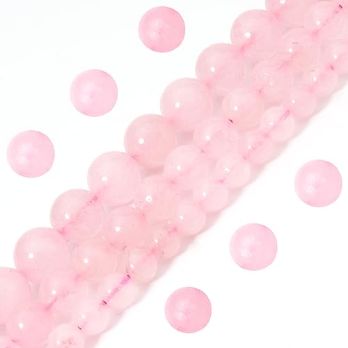 35pcs 10mm Natural Rose Quartz Gemstone Beads Energy Healing Crystal Round Loose Stone Beads for Jewelry Making, DIY Bracelets Necklaces - color: Rose Quartz, size: 10mm