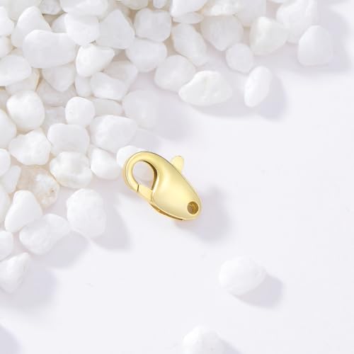 14K Gold Jewelry Clasp Necklace Extender Clasp Bracelet Extension Connector for DIY Necklace Bracelet Anklet Jewelry Making (Style 5) - size: Style 5-Yellow