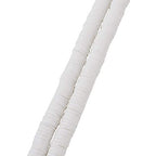 10 Strands 4mm Flat Round Polymer Clay Beads Strands Flat Disc Clay Beads Clay Spacer Bead for DIY Boho Bracelet Necklace Earring Jewelry Making (White) - color: White, 4x1mm