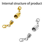 Magnetic Necklace Clasps, Magnetic Jewelry Clasps, 14K Gold and Silver, Necklace Bracelet Extender with Lobster Clasp (4pcs Silver) - color: 4pcs silver
