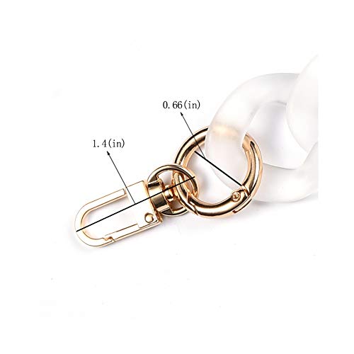 AUMEY Handbag Chain Straps Acrylic Purse Chain Strap Fashionable Replacement Purse Clutches Handles for Purse Handbags DIY Crafts, 15.7 inch of Each (02- White) - color: 02- White