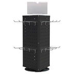 UNITEDEPOWER Rotating Pegboard Display Stand With 18 Hooks, 3-Sided Metal Spinning Countertop Show Rack Organizer for Jewelry, Accessories, or Crafts, Revolving Displays
