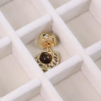 Wudygirl 24 Grid Jewelry Box Velvet Jewelry Organizer with Clear Lid Ring Holder for Drawers Earring Holder Organizer Ring Storage Jewelry Display Case for Women Girls (Beige) - style: Black Beige 24 Grid