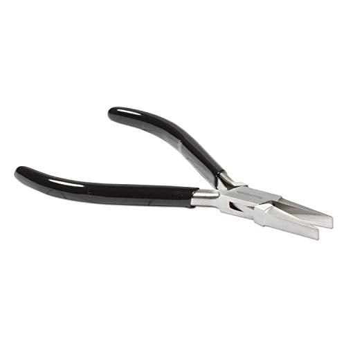 The Beadsmith Flat Nose Pliers – Extra Fine Tips – 4.5 inches (114mm) – PVC Grip Handle with Double Leaf Springs – Jewelry Making Tool for Creating Bracelets, Earrings and Necklaces - style: Flat Nose