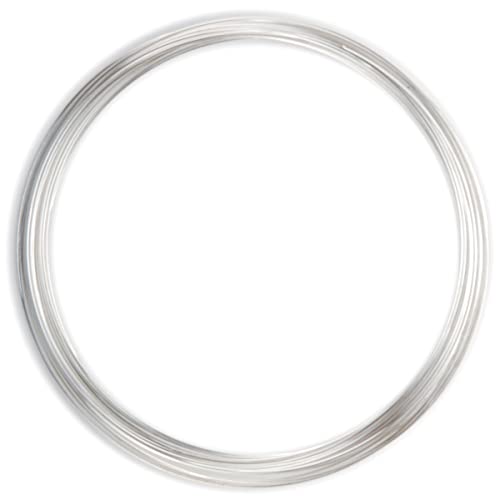 Beadalon Carbon Steel Memory Wire, Round, Necklace, Silver Plated, 0.5 oz, Approx. 18 coils - color: Silver Plated, size: Necklace, style: Necklace - 0.5 oz, approx 18 coils