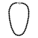 GAVU Hand-knotted Men's Beaded Necklace, Crystal Necklace for Men - color: Black Obsidan, size: 20"