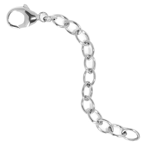Necklace Bracelet Extender for Women Men - 14K Gold Filled or Solid 925 Sterling Silver Extension, Medium Size Jewelry Chain Durable Strong Removable 2" 4" or 6" Made in USA (Single Piece) - style: 925 Sterling Silver / 2"