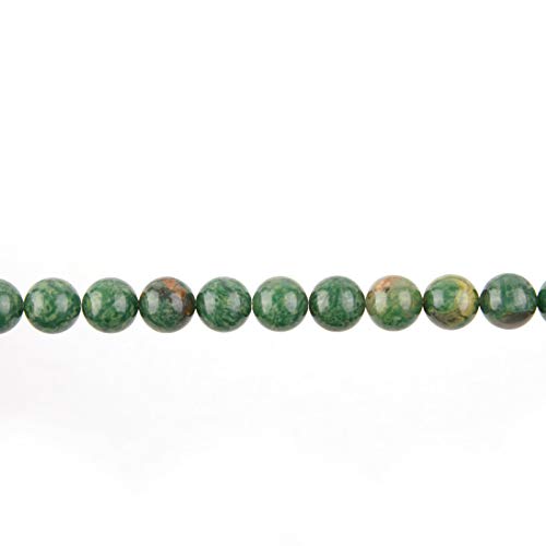 Natural Stone Beads African Jade 10mm Polished Round Smooth Green Gemstone Beads for Jewelry Making Adults 15 Inch(African Jade,10mm) - color: African Jade, size: 10mm