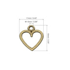 PATIKIL Heart Charm, 100Pcs Mini Heart Circle Pendant Charm Bulk for Jewelry Making Earrings Necklace Wedding Crafts - color: Cyan