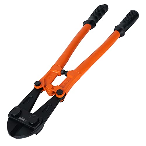 KSEIBI 141585 Heavy-Duty Medium Size Bolt Cutter 24" for Cutting Fence, Steel Wire, Chain, Screws, Rivet, and Medium Padlock, with Soft Grip Rubber Ergonomic Handle Cutters - size: 24 Inch-600mm