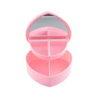 Vctitil 3 Pcs Heart shaped Jewelry Box - 2 Layer Jewelry Boxes with Mirror,Jewelry Storage Organizer,Jewelry Display Case,Desktop Organizer For Girls