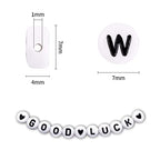 1400pcs Letter Beads, 4x7 mm Acrylic Alphabet Beads, Beads for Jewelry and Bracelet Making, in 28 Grid Box (White and Black) - color: White Beads Black Letter