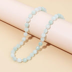 8mm Faceted Natural Jadeite Stone Loose Round Semi Gemstone Beads for Bracelet Necklace Jewelry DIY Making - color: Jadeite-1