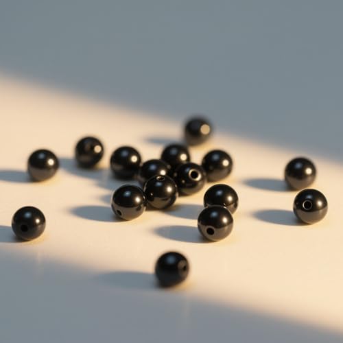Laopottbeads 2000 Pcs Black 4MM Pearl Beads for Jewelry Making Round Pearl DIY Kit for Bracelets, Earrings, Necklaces & Anklets - color: Black, size: 4 mm, 2000 pcs