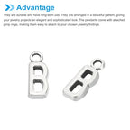 PATIKIL Letter Charm, 50pcs Alphabet Initial Pendant Charm Bulk DIY for Jewelry Making Bracelets Earrings Necklace - style: B