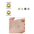 2000Pcs Round Rondelle Crimp Beads for Jewelry Finding,Tiny Crimps Stopper Beads Clamp Caps End Stopper Tiny Brass Spacer Beads 1.5mm Hole for DIY Jewelry Making,Bracelet Necklace Earring - color: 2000pcs;Gold,Silver,White K,Antique bronze