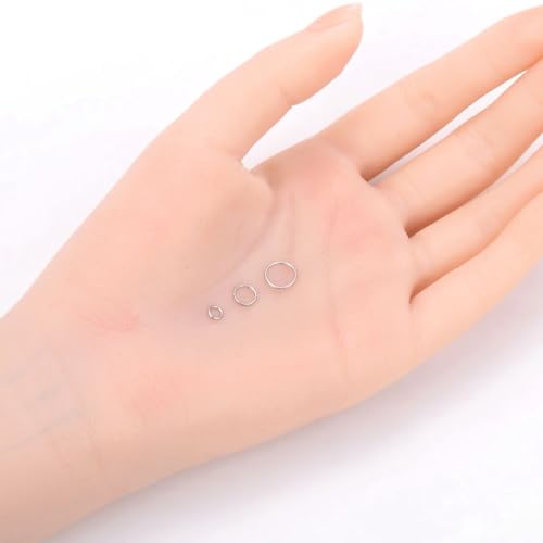 200pcs Adabele 304 Grade Surgical Stainless Steel 8mm (0.3 Inch) Open Jump Rings O Connector (0.7mm/21 Gauge) for Craft Jewelry Making SJF83-8 - size: 8mm Ring (0.7mm wire gauge)