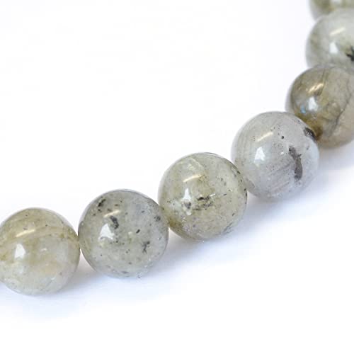KISSITTY 235pcs 8mm Natural Labradorite Bead Strands, Natural Gemstone Crystal Beads Round Smooth Chakra Beads Energy Healing Crystals Gemstones for DIY Jewelry Bracelets Necklaces Making - color: Natural Labradorite