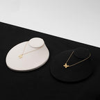 Oirlv Necklace Holder Bust Velvet Jewelry Display Necklace Display for Vendors Display Pendant Display Stand White - color: White Linen