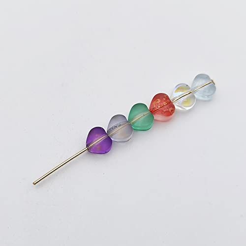 INSPIRELLE 100pcs Heart Crystal Glass Spacer Beads for Jewelry Bracelet Necklace Making, 6mm - color: Mini Hearts
