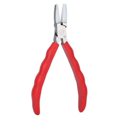 Nylon Jaw Pliers for Jewelry Making Non-Scratch C-Type Pliers with Anti-Slip Handle Round & Flat Nose Design for Wire Bending(Square headed pliers) - style: Square headed pliers