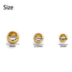 2000Pcs 2mm Brass Crimp Beads Metal Spacers Stopper Beads Round Bead Spacers Clamp Ends for DIY Jewelry Making, Bracelet, Necklace, Earring (K Gold) - color: K Gold, size: 2MM