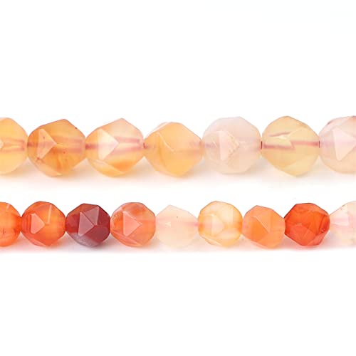 BEADIA Faceted Natural Sunstone Stone Round Beads 6mm 36cm/Strand for Jewelry Making - color: Sunstone, size: 6mm