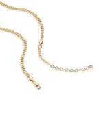 PAVOI 14K Gold Plated Curb Paperclip Box Sphere Bead Snake Herringbone and Figaro Chain Adjustable Necklace - style: Curb