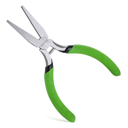 Flat Nose Pliers 5 Inches Mini Duck Bill Pliers Chain Nose Pliers Smooth Jaw Pliers Flat Nose Jewelry Pliers Precision Jewelry Making Hand Tools for Jewelry Making Wire Bending - style: Flat Nose Pliers