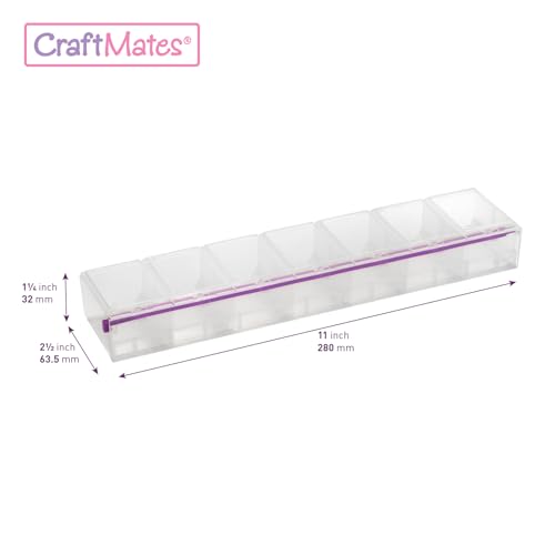 Craft Mates Bead Organizer and Plastic Storage Containers for Crafts, Buttons, Pins and More, 7 Locking Compartments (3XL) - style: 7 Locking Compartments (3XL)