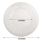 13" Charger Plates - Set of 24 - Clear Round Acrylic Disposable Chargers with Beaded Rim, Ideal for Dinner Party Wedding Bulk Events - color: Clear, size: 13" Charger Plate, 24 Pack