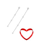 Dorella Sterling Silver Necklace Extenders Chain Set of 2 Pcs Pack 2" and 5" or 3" and 4" - Solid 925 Sterling Silver Fine Chain Dainty Durable Adjustable - color: B Sterling Silver 4" + 3" Rolo Chain Necklace Extender