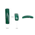 BEADIA Natural Curved Malachite Stone Beads 36x10mm 4pcs for DIY Bracelet Jewelry Making - color: Malachite