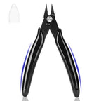 5 Inch Flush Cutters, 1 Pack Micro Wire Cutters, Sharp Zip Tie Cutter, Precision Wire Cutters for Crafting, Jewelry Making, Plastic Models, 3D Print, Electronics, Floral - color: Black ( 1 Pack )