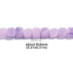 8MM Natural Amethyst Gemstone Loose Square Cube Beads Stone Healing Power for Jewelry Making DIY Bracelet Necklace - color: Amethyst