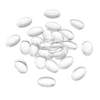 Craftdady 100Pcs Transparent Glass Cabochons 30x20mm Oval Clear Glass Flat Back Dome Tile Cabochons Covers for Photo Pendant Jewelry Making - color: Transparent Clear, size: 30x20mm Oval
