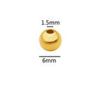 Amaney 500pcs 6mm Smooth Round Beads Gold Spacer Loose Ball Beads for Bracelet Jewelry Making Craft - color: Gold-6mm, size: 6mm