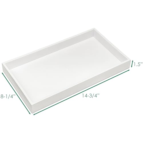 1.5" Stackable Plastic Jewelry Tray - Fit Full Size Inserts - Organizing Rings, Necklaces - Home, Drawer, or Retail - White by The Display Guys - color: White, size: Tray Only - 1.5" (1-Pack)