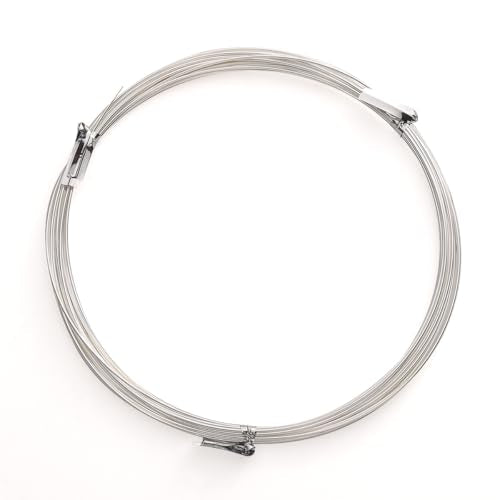 BEADIA Silver Plated Wire 0.7mm 5 Meters Bead Cord for Bracelet Necklace Charm Beading Jewelry Making Findings - size: 0.7mm, style: Silver
